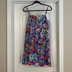 Bright, Floral Print Dress